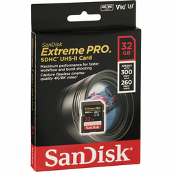 SanDisk ExtremePRO SDHC V90 32GB 300MB UHS-II SDSDXDK-032G-GN4IN