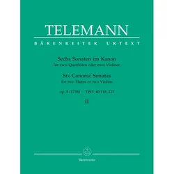 TELEMANN.SIX CANONIC SONATAS VOL.2 FOR 2FLUTES