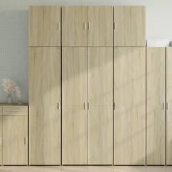 Visoka komoda boja hrasta 80x42,5x249 cm od konstruiranog drva