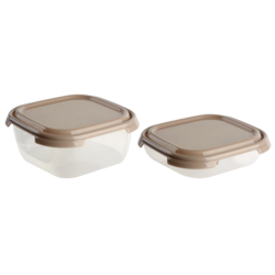 Plastična posuda Frigo Linea set 2/1, Smeđa