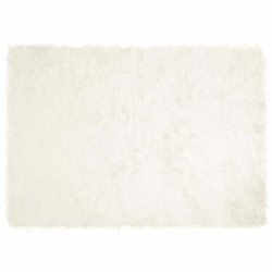 Tepih od umjetne ovčje kože TAFALLA Bijela 140 x 200 cm