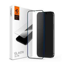 Zaštitno staklo Hartowane SpigentR slim HD za iPhone 12/ 12 Pro, Crno