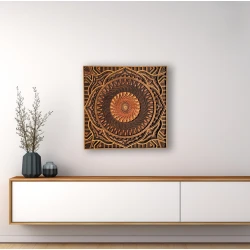 Zart Zidna dekoracija Mandala Nature, Braon