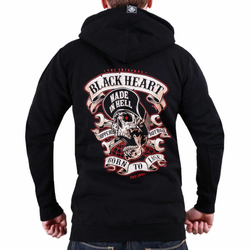 Hoodi moška - VISITOR - BLACK HEART - 10383