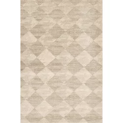 Bež volnena preproga 200x300 cm Agnus Checkered – Agnella