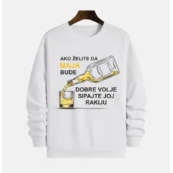 MAFIMI Ženski duks Ako želite da budem dobre volje, Beli