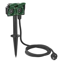 Northix Vrtna vtičnica Schuko 2-kraka 2M 3x2,5 mm2