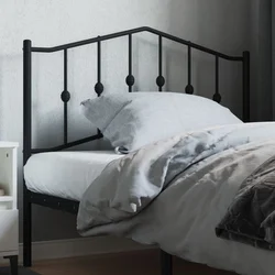 Vidaxl vidaXL Kovinsko vzglavje postelje črne barve 107 cm