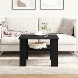 Kava Stol Crni hrast 60 x 60 x 42 cm Konstruirano drvo