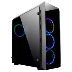 Chieftec GL-02B-OP USB3.1 ATX RAINBOW RGB ohi?je, ?rno - GL-02B-OP