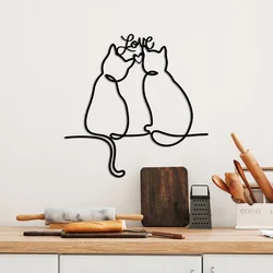 Wallity Zidna dekoracija Cat 2-v2, 55x55cm, Crna