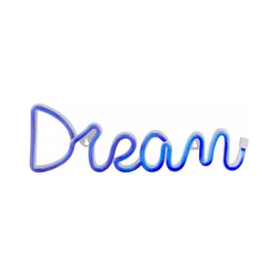 LED neonska zidna dekoracija DREAM LED/3W/3xAA USB plava