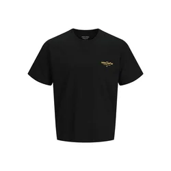 JACK & JONES Majica JORSALAMANCO rjava / pueblo / rumena / črna