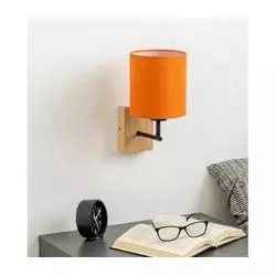 Brilagi - Zidna lampa NUBILA WOOD 1xE27/25W/230V hrast/crna/narandžasta