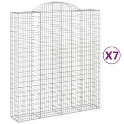 Lučne gabionske košare 7 kom 200x50x220/240cm pocinčano željezo