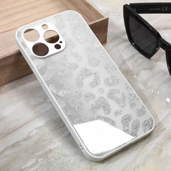 Torbica Shiny glass za iPhone 15 Pro Max 6.7 bela
