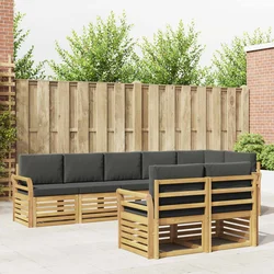 Set vanjskih sofa 8 pcs Bijela i antracit 308 x 130,5 x 73 cm