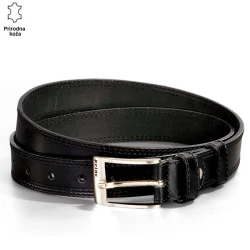Princ Leather Muški kaiš, Kožni, Crni