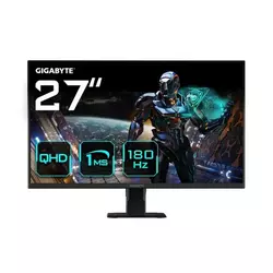 GIGABYTE Monitor GS27QA, IPS, QHD, 180Hz, AMD, FreeSync, Crni