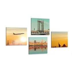 Komplet slik popotovanje v New York - 4x 60x60