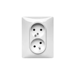 LEGRAND VALENA LIFE Dvojna vtičnica z/z roletami /monoblok/ bela 753186