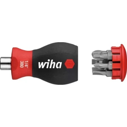 Wiha 10386 Stubby odvijač za bitove + 6 bitova u dršci, 1/4 ( W 10386 )