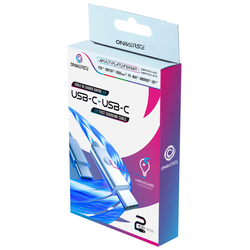 Oniverse LED kabel za hitro polnjenje - USB-C na USB-C, 2 m - bel (SWITCH2)