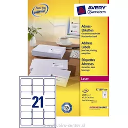 Avery Zweckform etikete L7160-100, 63.5 x 38.1 mm, bele