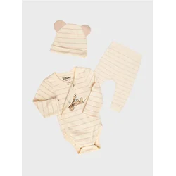 Sinsay - Pamučni pleteni komplet sa printom Mickey Mouse - krem