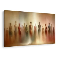 Slika abstraktne figure v megli - 40x30