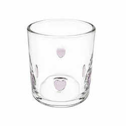 Cute&Cool HOME staklena čaša sa srcem 450ml