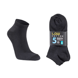 Nogavice Seger Basic Cotton 5-pack - ČRNA - 39-42