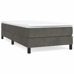 Vidaxl Box spring posteljni okvir temno siv 80x200 cm žamet