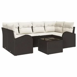 Vidaxl Vrtna sedežna garnitura Rjava 55 x 55 x 37 cm poli ratan