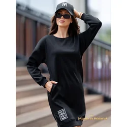 Resti Gravity Core Sweatshirt Dress with Side Zipper