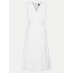 DKNY Cocktail obleka DD4A1519 Écru Regular Fit