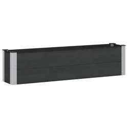 Povišena vrtna gredica Crna 150 x 30 x 36 cm
