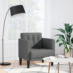 Sofa s naslonima za ruke tamno siva 53 cm tkanina