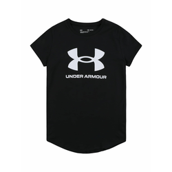 UNDER ARMOUR Tehnička sportska majica, crna / bijela