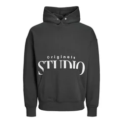 JACK & JONES Majica Vesterbro antracit / bela