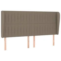 Vidaxl Vzglavje z ušesi taupe 203x23x118/128 cm blago