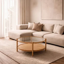 Hanah Home klub sto Monza 80, 80 cm, hrast