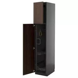METOD Visoki element-ostava, Crnosiva/Sinarp smeđa, 40x60x200 cm
