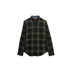 Superdry & Co Srajca oliva/temno zelena/bela