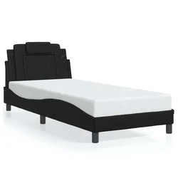 Okvir kreveta Viana s LED-om bez madraca crni 80 x 200 cm