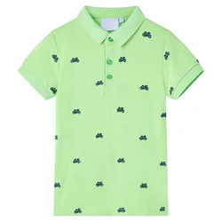 Dječja polo majica neonskozelena 140