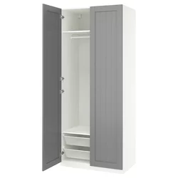 PAX / GULLABERG Kombinacija garderobera, bela/siva, 100x60x236 cm