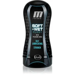 Blush M for Men Soft+Wet Pussy Self Lubricating Stroker with Pleasure Orbs