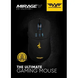ARMAGGEDDON Mirage V Wireless/BT Gaming Mouse Black