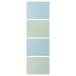 MEHAMN 4 panela za okvir kliznih vrata, svetloplava/svetlozelena, 75x236 cm